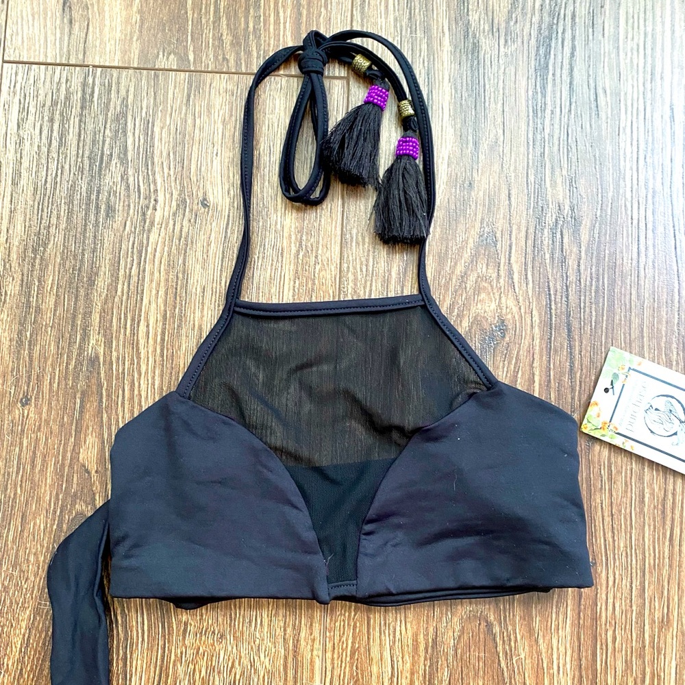 NWT Double-sided bikini halter top